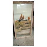 Large Farm Scene Picture. 17" Wide x 32" Long
