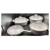 4 Pcs Corning Ware With Lids