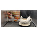 Turkey Gravy Boat & Tray. In original Box