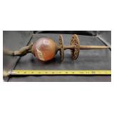 Cast Iron Yard Stake with Cast Iron Bird on top