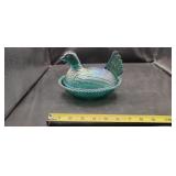 Carnival Glass Hen on the Nest. Great Condition