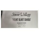 Dept 56 Snow Village "Mount Olivet Church" works,