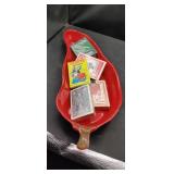 Large Pepper Dish & Playing Cards
