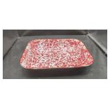 Red / White  Speckled Granite Ware.   Very Nice