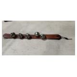 Small Strand of Sleigh Bells on Leather Strap