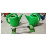 2 Garden Water Cans & Yard Sprinkler