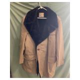 The weather caster coat - fur lined - size