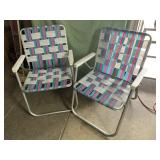 2 aluminum folding chairs