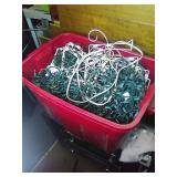 Tote of assorted Christmas lights.