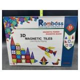 Romboss 3d magnetic tiles - 33 pieces- great for