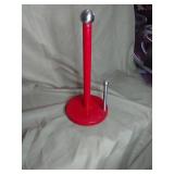 Red paper towel holder