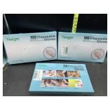 3 packs of 100 disposable gloves- one size