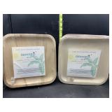 New - 2 20 pack of plates - 100% natural,