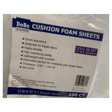 New- 12x12 100count cushion foam sheets for