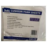 New- 12x12 100count cushion foam sheets for