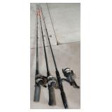 3 Fishing Rods & Reels