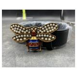 New dragonfly leather belt