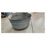 Galvanized Wash Tub. Dented Bottom