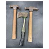 2 hammers & axe