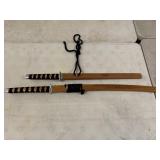2 martial arts training swords