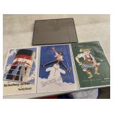 3 pacific island art and one frame