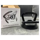Black glass suction plate