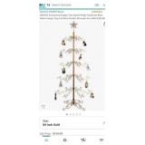Gold metal ornament tree - 84in - new in box
