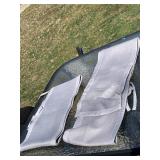 Breathable mesh crib bumper - grey - like new