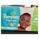 Pampers Baby dry diapers - size 5 - 112 count -