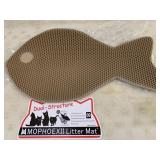 Fish shaped litter mat