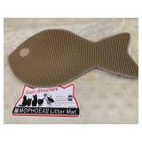 Fish shaped litter mat