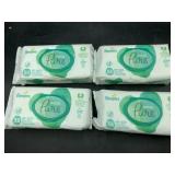 4 packs 56 count pampers aqua pure baby wipes