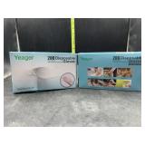 2 boxes 200 count each disposable gloves