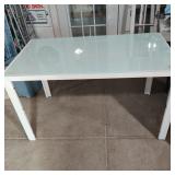 New Sleek Metal Frame Green Blue Tint Glass top