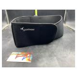 Athletic back brace with phone holder - size