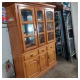Beautiful Solid  Wood China Cabinet. 2 pc. 
54"