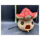 Mushroom birdhouse