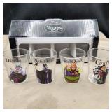 Disney Villains  4 pc Shot Glass Set