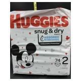 Huggies snug & dry diapers - size 2 - 72 count