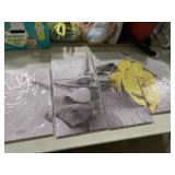 4 framed canvas prints - yellow rose grey