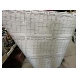 12 month dry erase calendar- hangs - 4ft x 6ft -