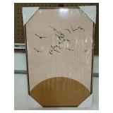 Migrating Birds Framed canvas wall art -16x24 NEW
