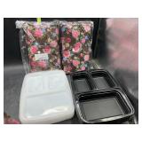 10 3 compartment meal prep containers with lids &