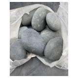 Flat smooth stones