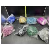 8 bags different color Mardi Gras beads
