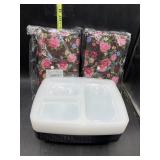 10 3 compartment meal prep containers with lids &