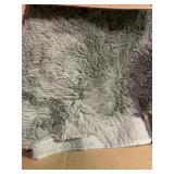 New Grey 4x6ft Fluffy Area Rug