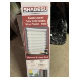 Double layered zebra roller shades - white -