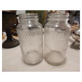 2 Old Judge Coffee Jars - Owl Design