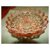 3 Leg Pink Depression Dish